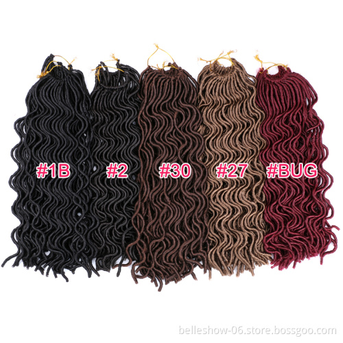 Bellwshow  synthetic hai faux locs crochet hair dreadlock curly faxu locs